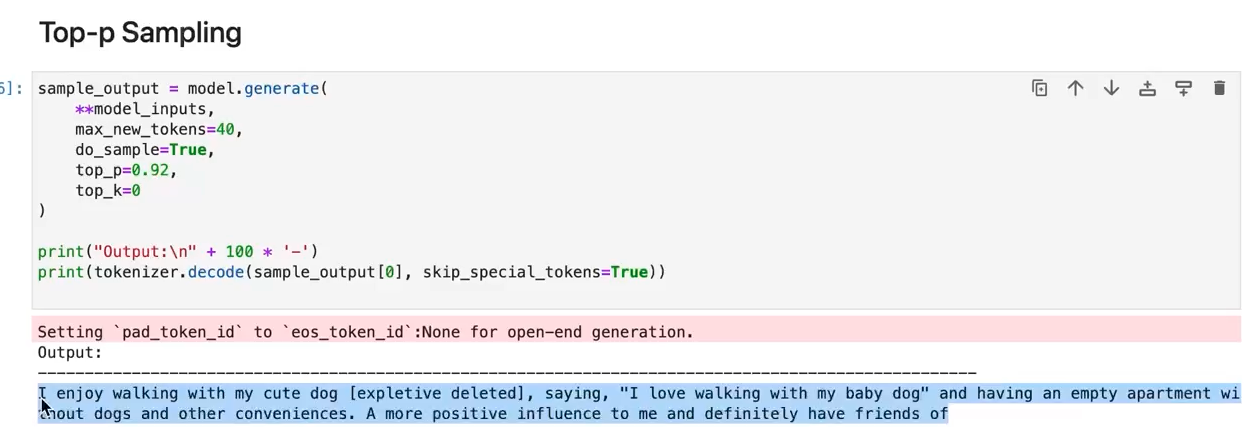 Top-P results comparison